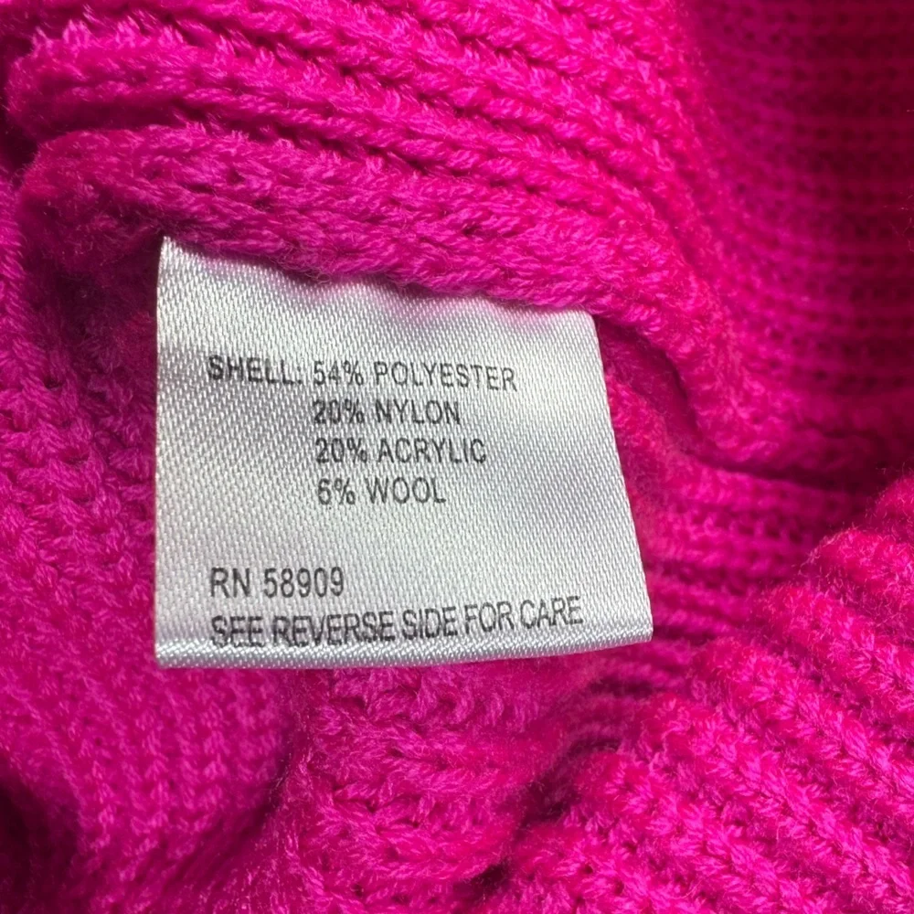 NWT Antonio Melani Dylon Sleeveless Bright Pink Turtleneck Sweater size Medium